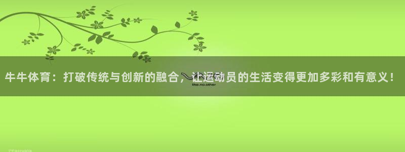 必一运动体育：牛牛体育：打破传统与创新的融合，让运动员的生活变得更加多彩和有意义！